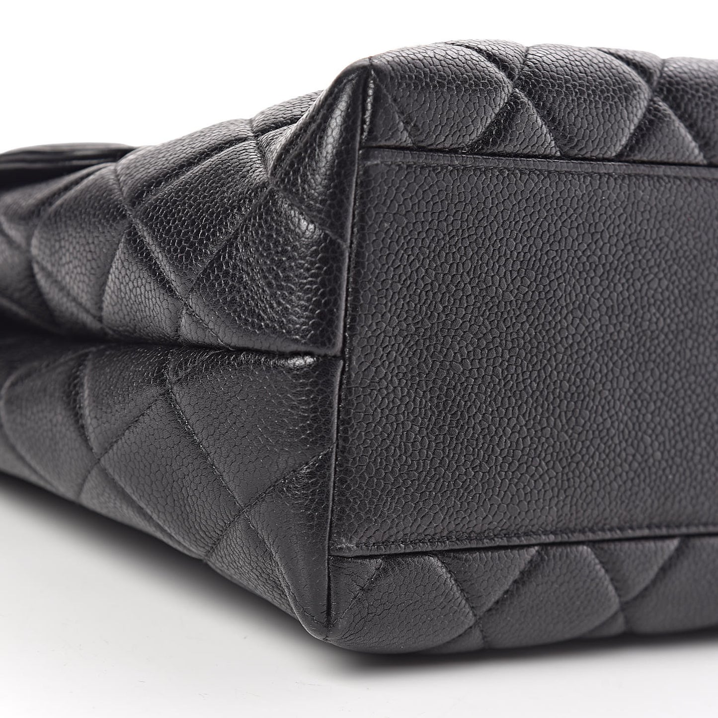 Caviar Quilted Jumbo Kelly Flap Black