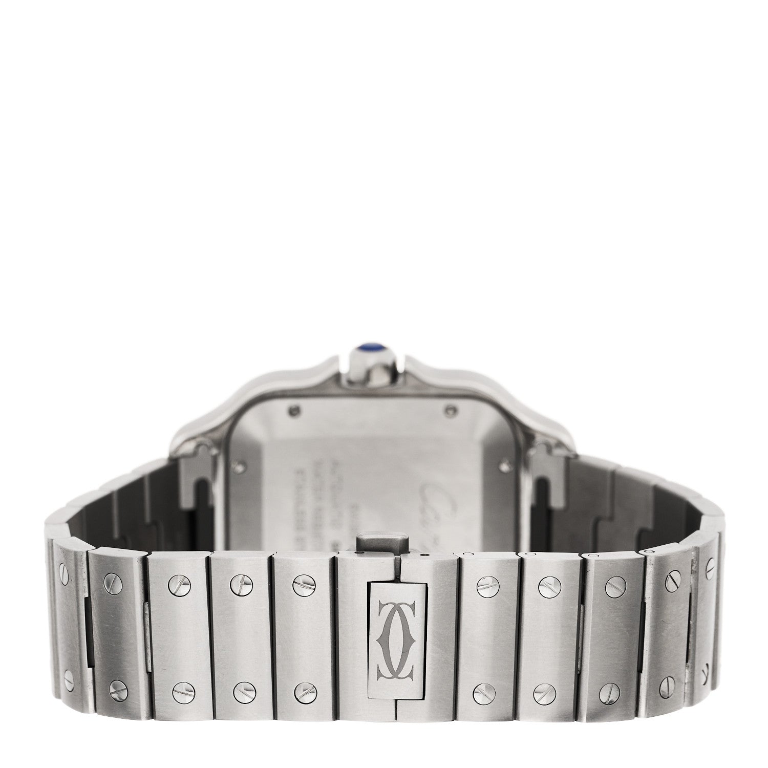 Cartier Stainless Steel 39.8mm Santos De Cartier Automatic Watch Green 3 of 5