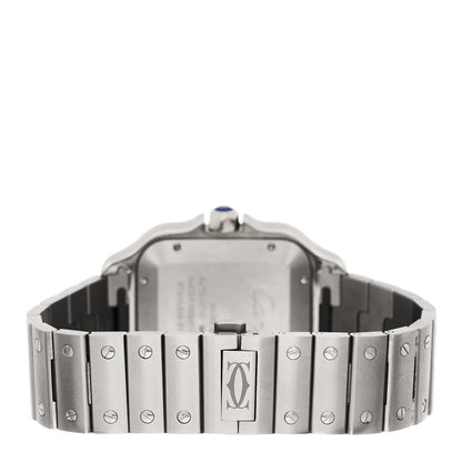 Cartier Stainless Steel 39.8mm Santos De Cartier Automatic Watch Green 3 of 5