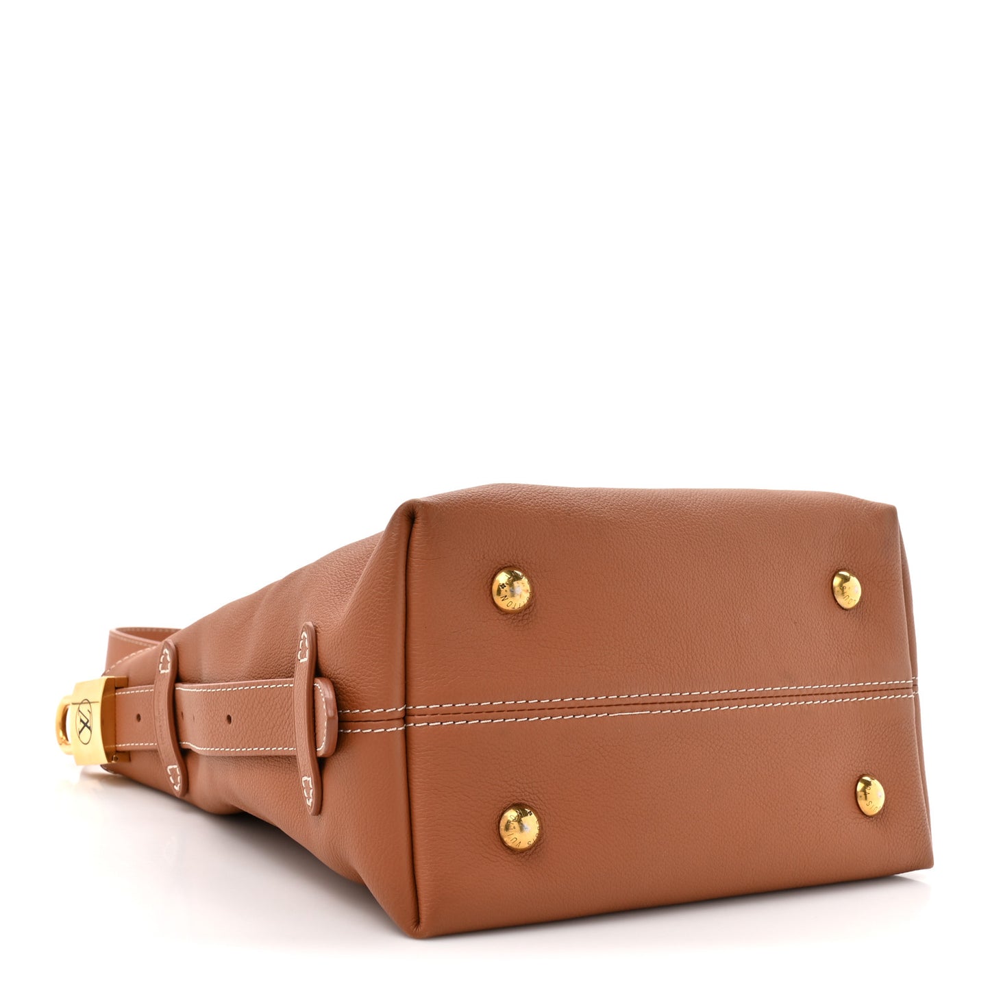 Grained Calfskin Low Key Hobo PM Cognac