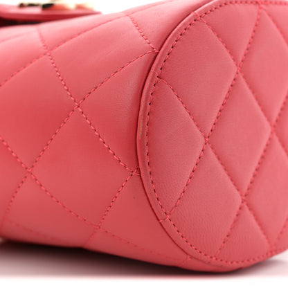 Chanel Lambskin Resin Elegant Chain Vanity Case Red 9 of 10