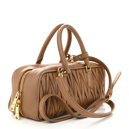 Miu Miu Nappa Matelasse Large Arcadie Top Handle Bag Caramel Caramel 3 of 10