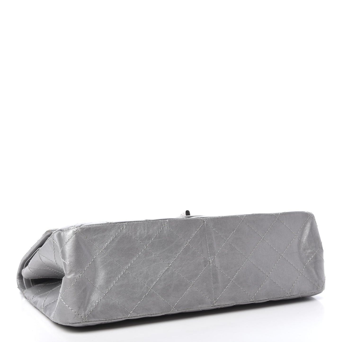 Metallic Aged Calfskin Quilted 2.55 Reissue 227 Flap Silver