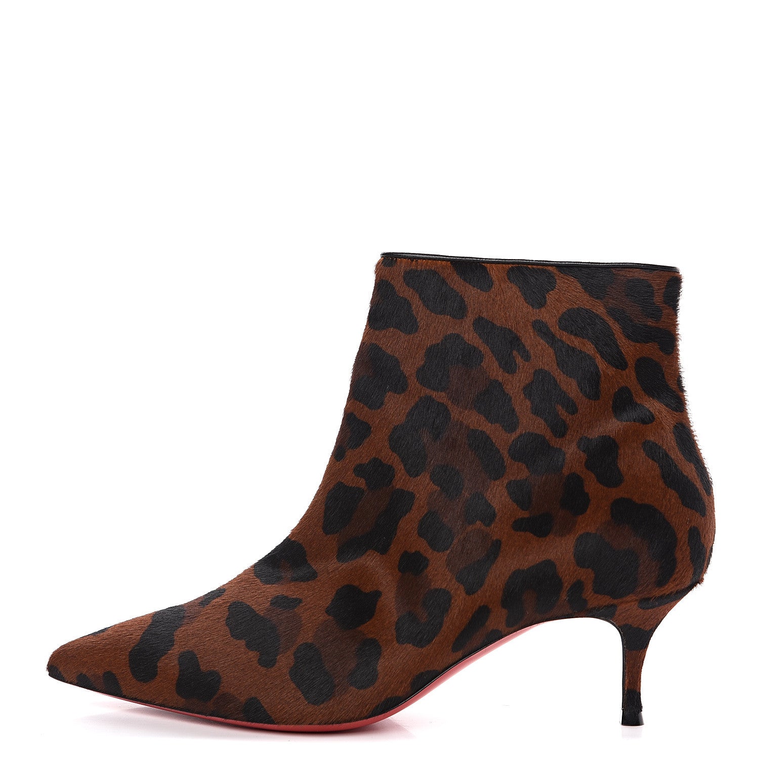 Christian Louboutin Pony Hair Leopard Print So Kate Booty 55 Ankle Boots 36.5 Black 1 of 7