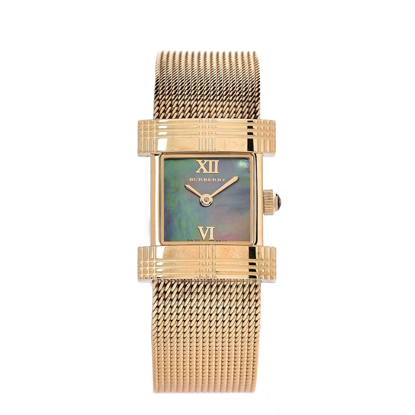 Stainless Steel Black Mother of Pearl 24mm Quartz Watch BU4504