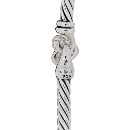 David Yurman Sterling Silver Diamond Cable Collectibles Heart Bracelet 3 of 3