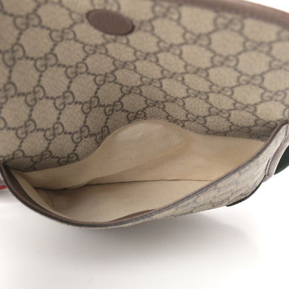 Gucci GG Supreme Monogram Web Small Neo Vintage Double Flap Messenger Bag Beige New Acero 7 of 12