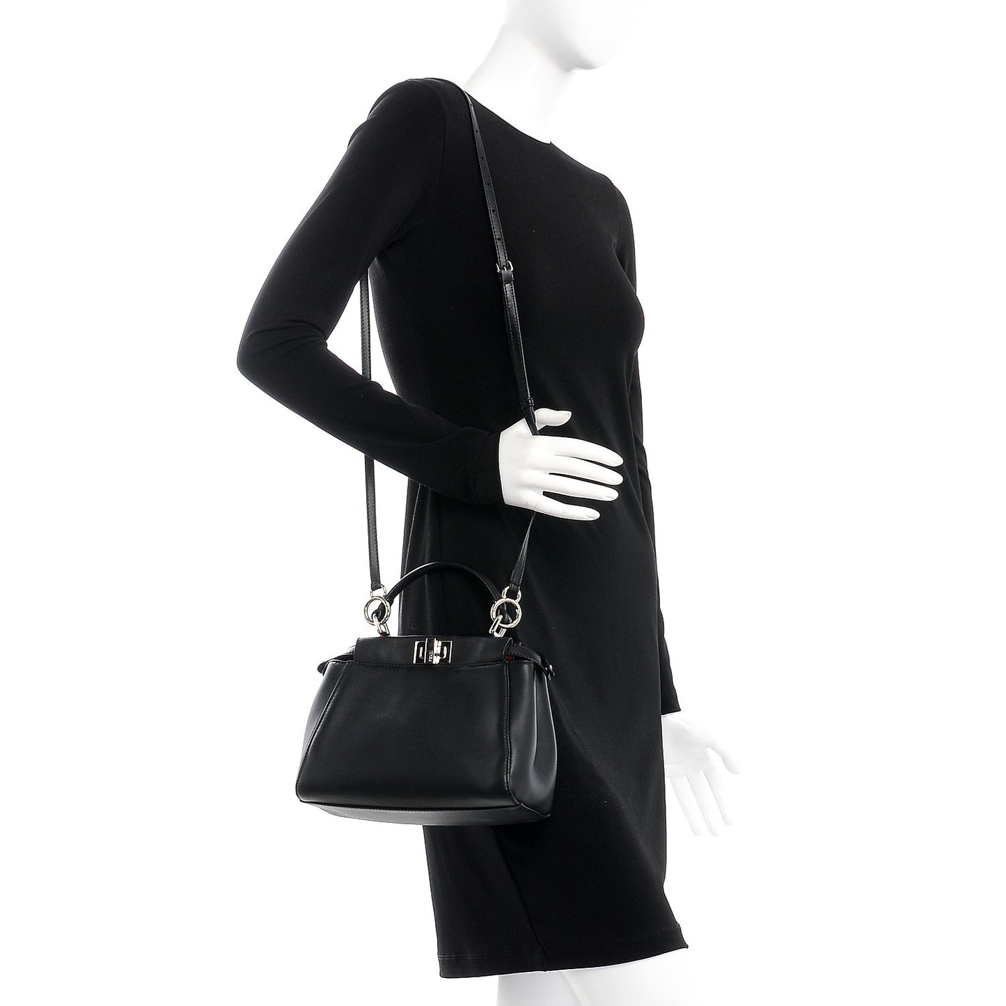 Nappa Karung Monster Eyes Mini Peekaboo Iconic Satchel Black Papavero