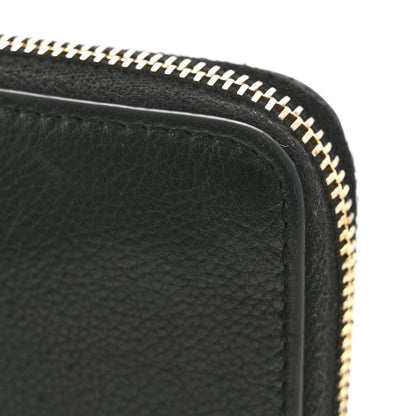 Saint Laurent Grained Calfskin Zip Around Wallet Black 10 of 12