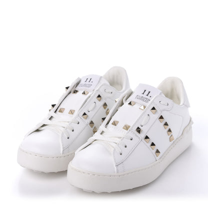 Valentino Garavani Calfskin Rockstud Untitled Open Sneakers 37.5 White 3 of 9