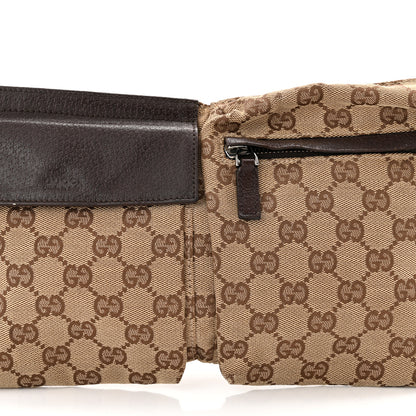 Gucci Monogram Double Pocket Belt Bag Dark Brown 8 of 9