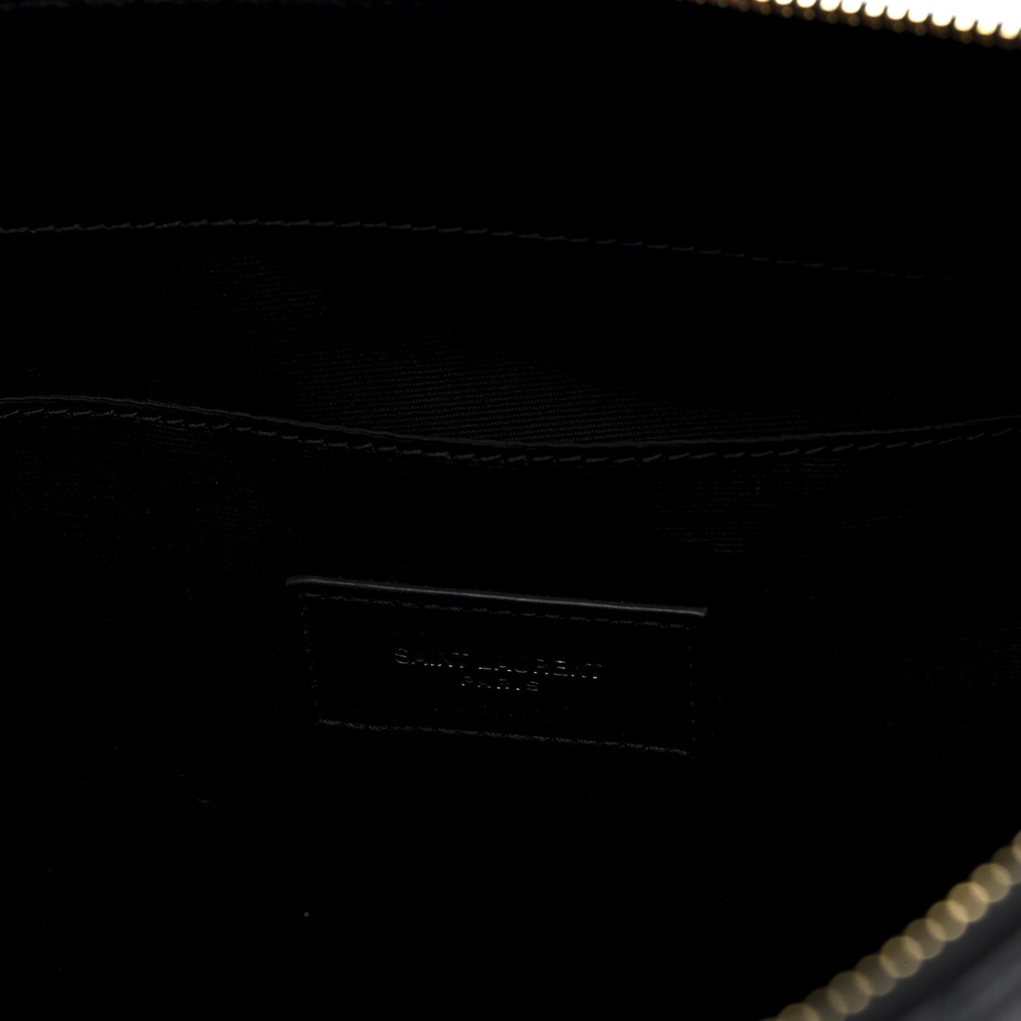 Calfskin Quilted Embroidered Cassandre Large Cosmetic Pouch Black