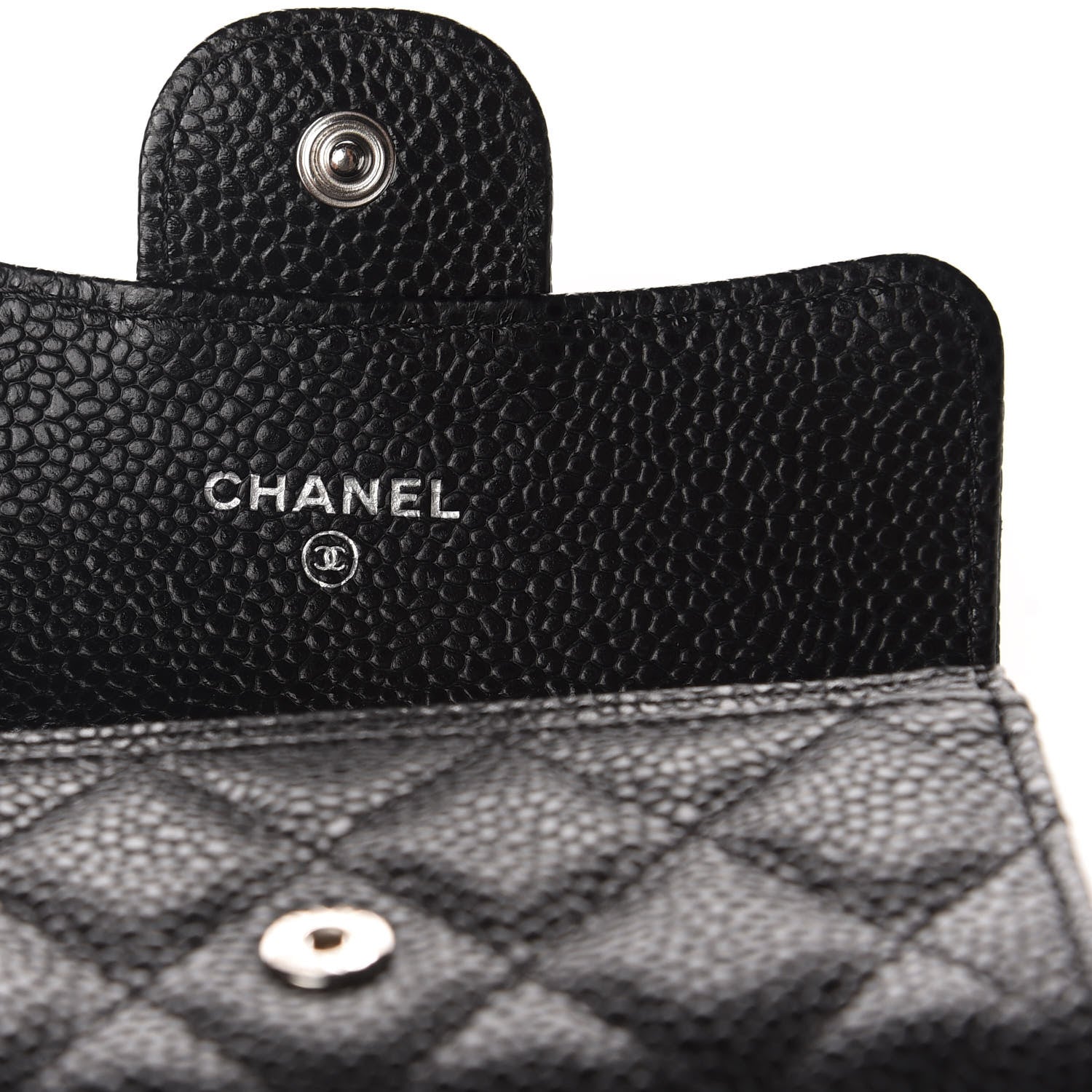 Chanel Caviar Quilted Flap Card Holder Wallet Black 6 of 9