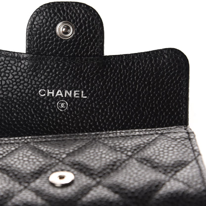 Chanel Caviar Quilted Flap Card Holder Wallet Black 6 of 9
