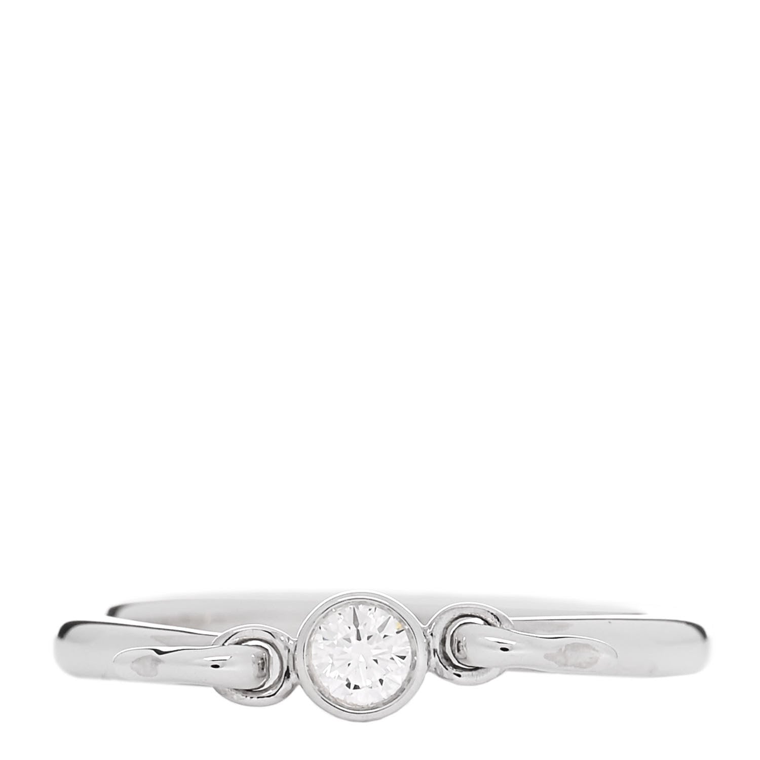 Tiffany Sterling Silver Diamond Elsa Peretti Swan Ring 56 7.5 1 of 4