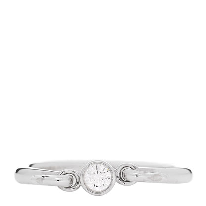 Tiffany Sterling Silver Diamond Elsa Peretti Swan Ring 56 7.5 1 of 4