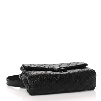 Chanel Grained Calfskin Quilted 2.55 Reissue Flap Belt Bag Clutch Black 4 of 11