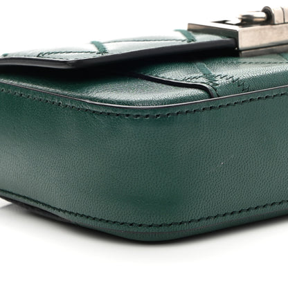 Givenchy Goatskin Quilted GV3 Mini Pocket Convertible Bag Green Forest 6 of 7