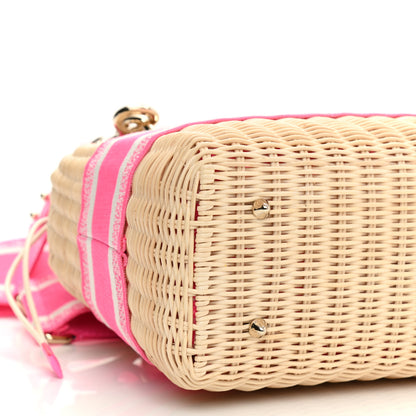 Christian Dior Wicker Oblique Medium Lady Dior Bag Fluorescent Pink 11 of 12