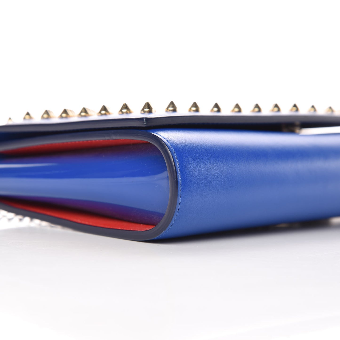 Calfskin Spikes Paloma Clutch Blue