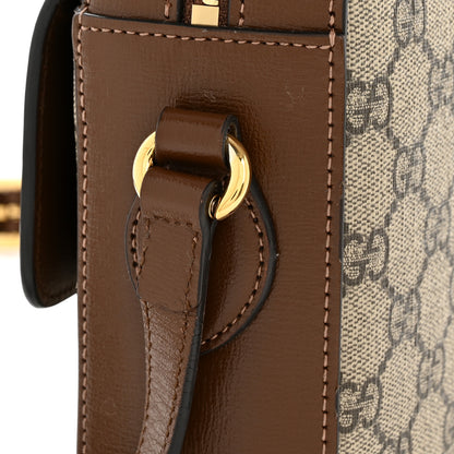 Gucci GG Supreme Monogram Small Horsebit 1955 Shoulder Bag Beige Brown Sugar 12 of 12