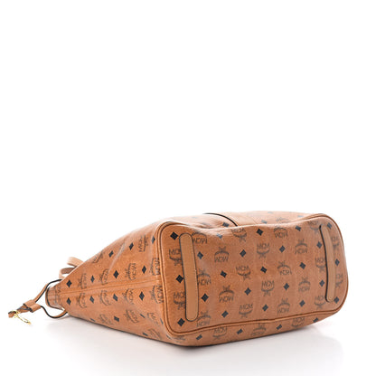 MCM Visetos Medium Liz Reversible Shopper Tote Cognac 7 of 15