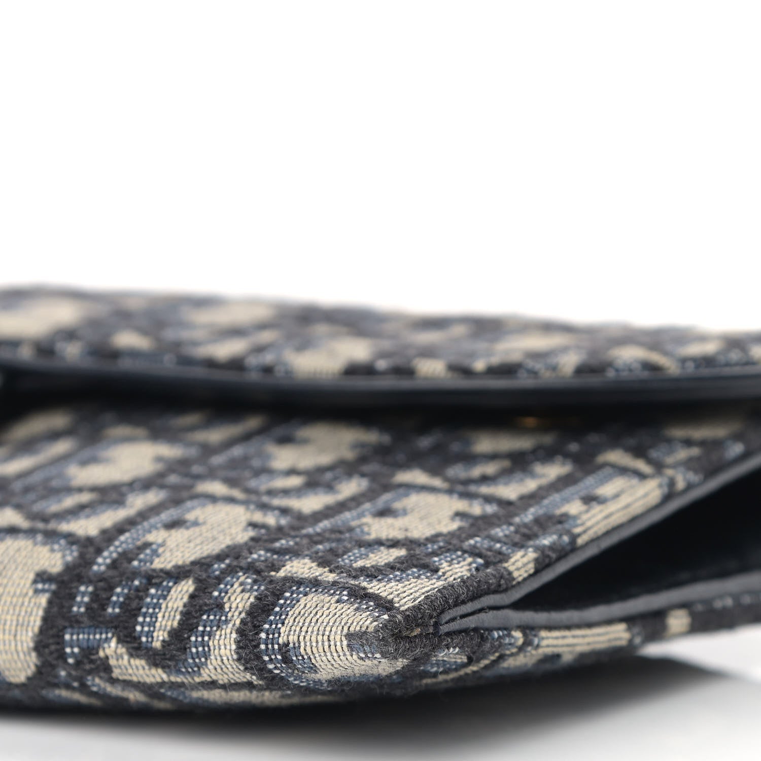 Christian Dior Oblique Saddle Chain Long Wallet Blue 11 of 14