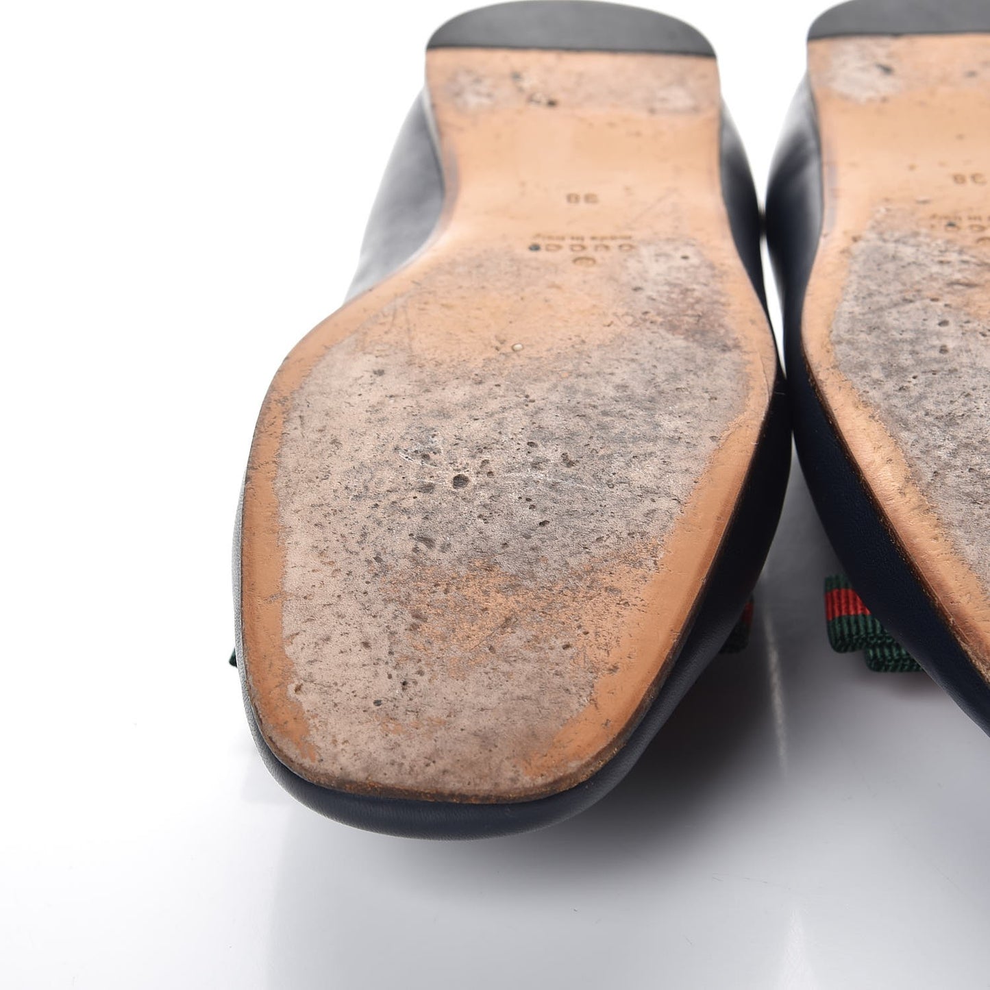 Calfskin Grosgrain Gallipolli Bow Loafers 38 Navy