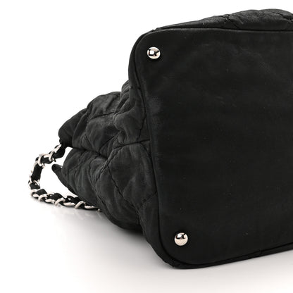 Chanel Iridescent Calfskin Stitched CC Shopping Tote Black 10 of 11