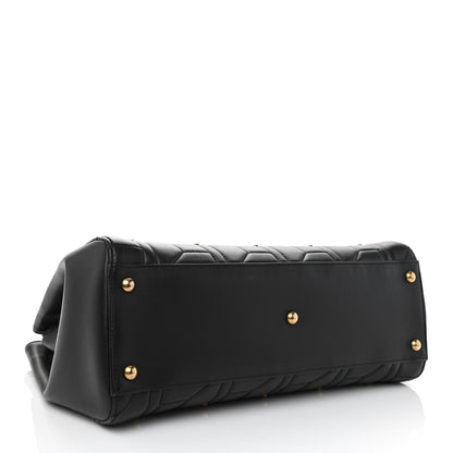 Gucci Calfskin Matelasse Studded Medium GG Marmont Tote Black 4 of 8