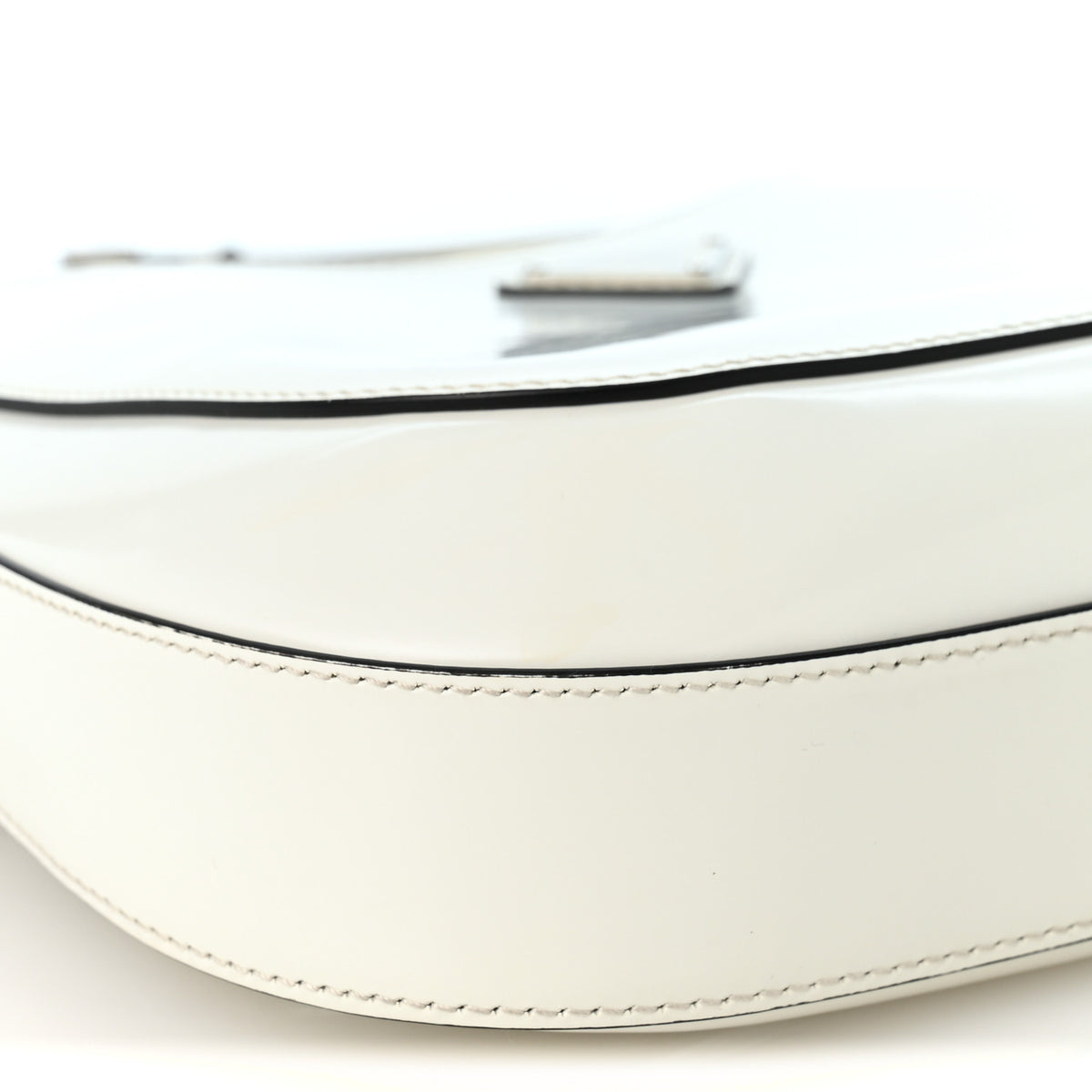 Prada Spazzolato Cleo Adjustable Strap Shoulder Bag White 9 of 10