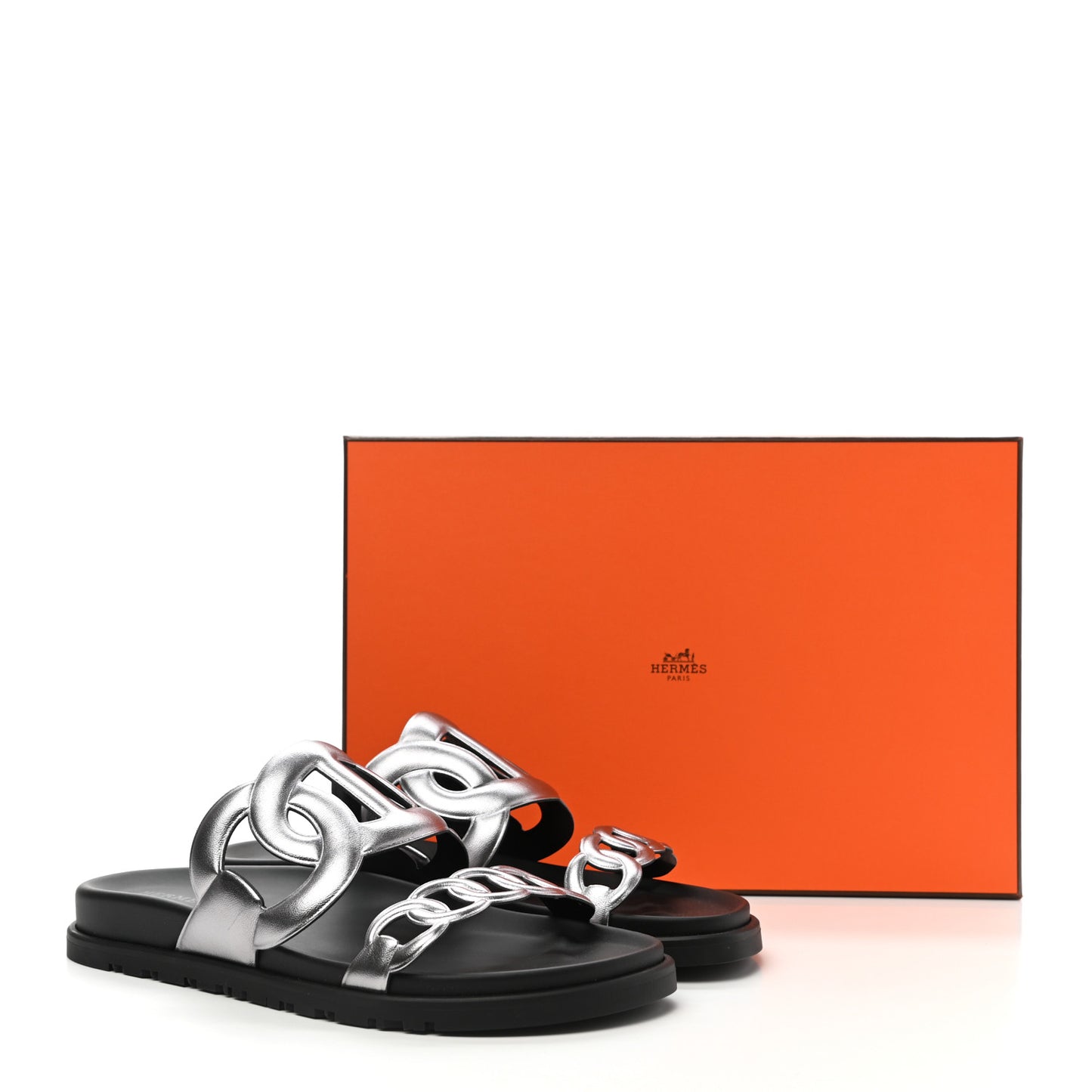 Nappa Extra Sandals 38 Gris Argent