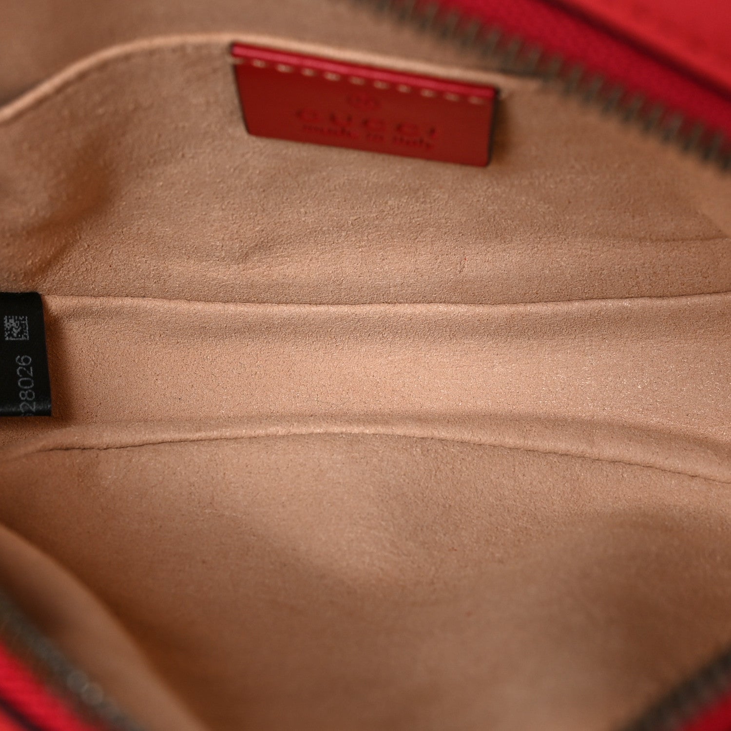 Gucci Calfskin Matelasse GG Marmont Belt Bag 75 30 Hibiscus Red 5 of 8