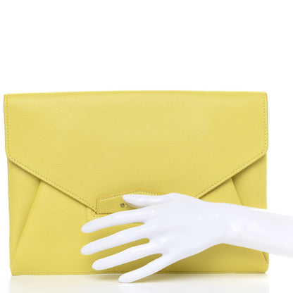 Givenchy Sugar Goatskin Medium Antigona Envelope Clutch Yellow 2 of 10