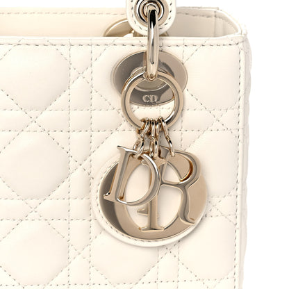Christian Dior Lambskin Cannage Small Lady Dior White 7 of 10
