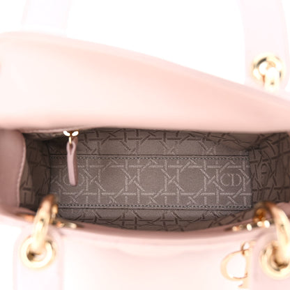 Christian Dior Metallic Lambskin Cannage Mini Lady Dior Lotus 5 of 10