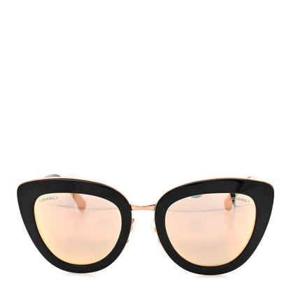 Chanel Cat Eye Quilted Sunglasses 5368 Black Pink 2 of 7