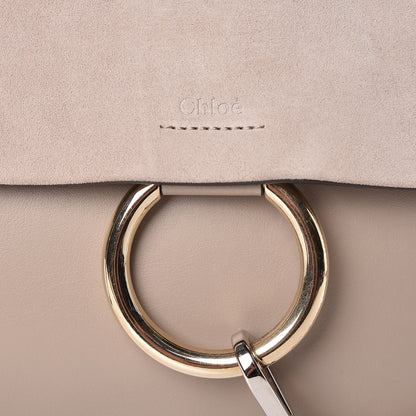 Chloe Calfskin Suede Medium Faye Shoulder Bag Motty Grey 6 of 11