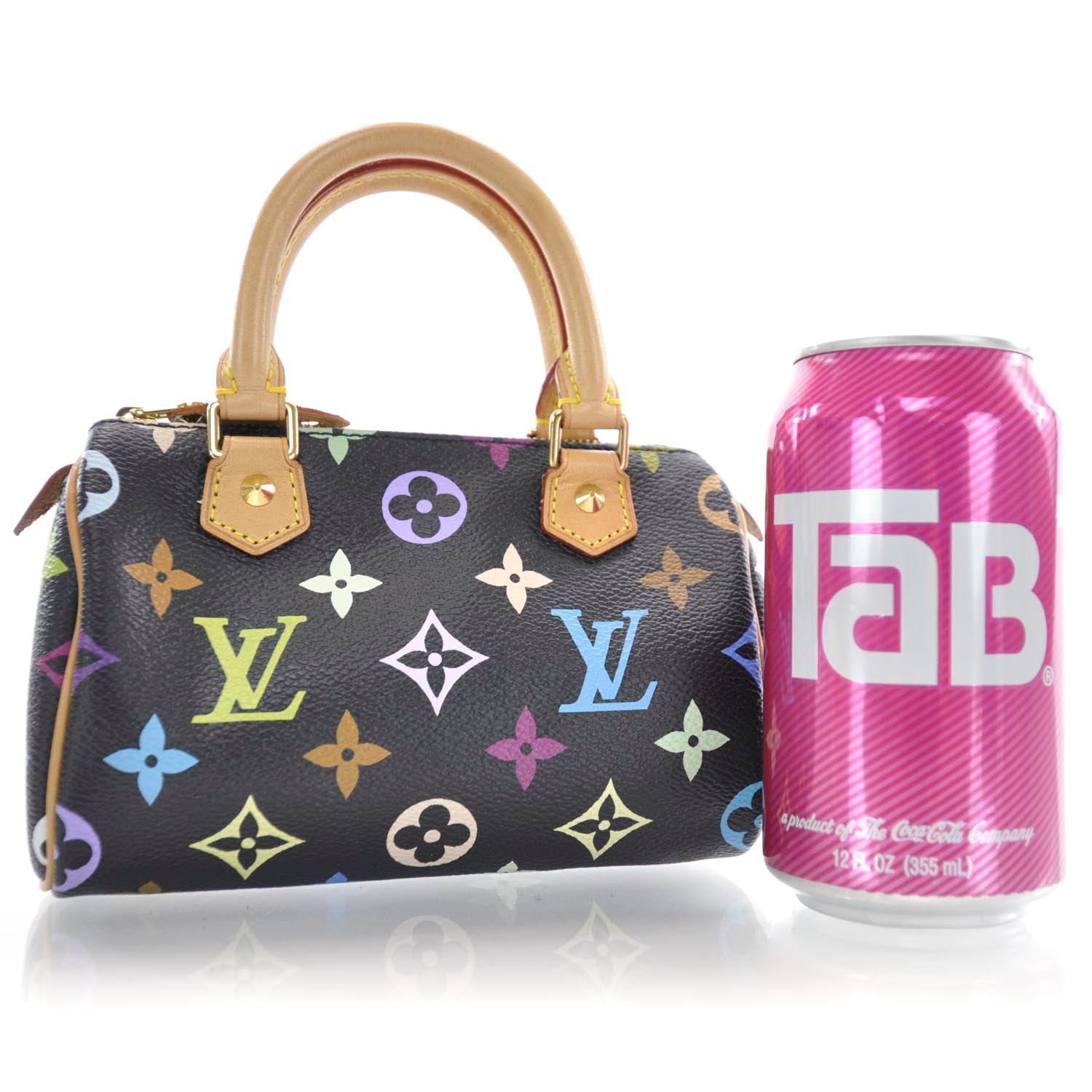 Louis Vuitton Monogram Multicolor Mini Sac HL Speedy Black 2 of 9