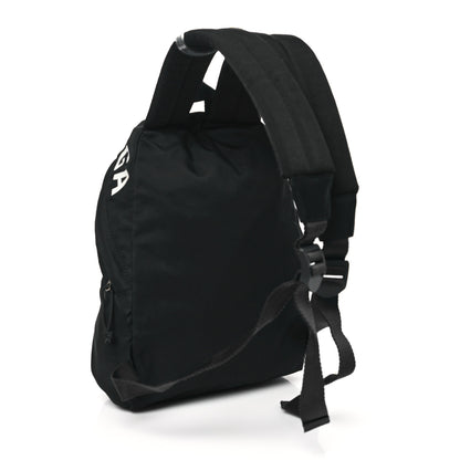 Balenciaga Sport Nylon Logo Embroidered S Wheel Backpack Black 3 of 9