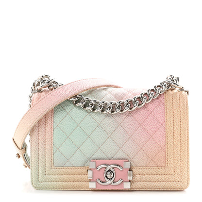 Chanel Caviar Quilted Small Rainbow Boy Flap Multicolor 1 of 9