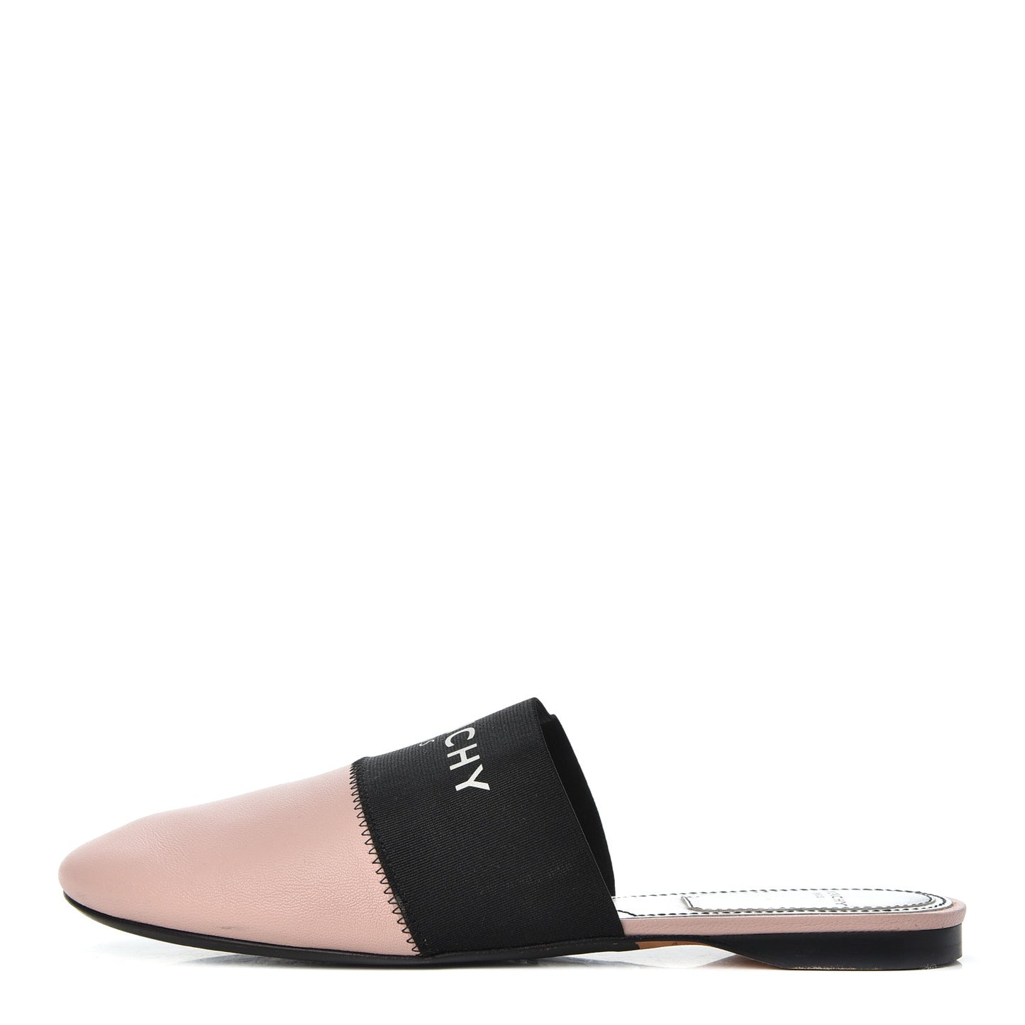 Calfskin Bedford Logo Mule Slides 36 Pink