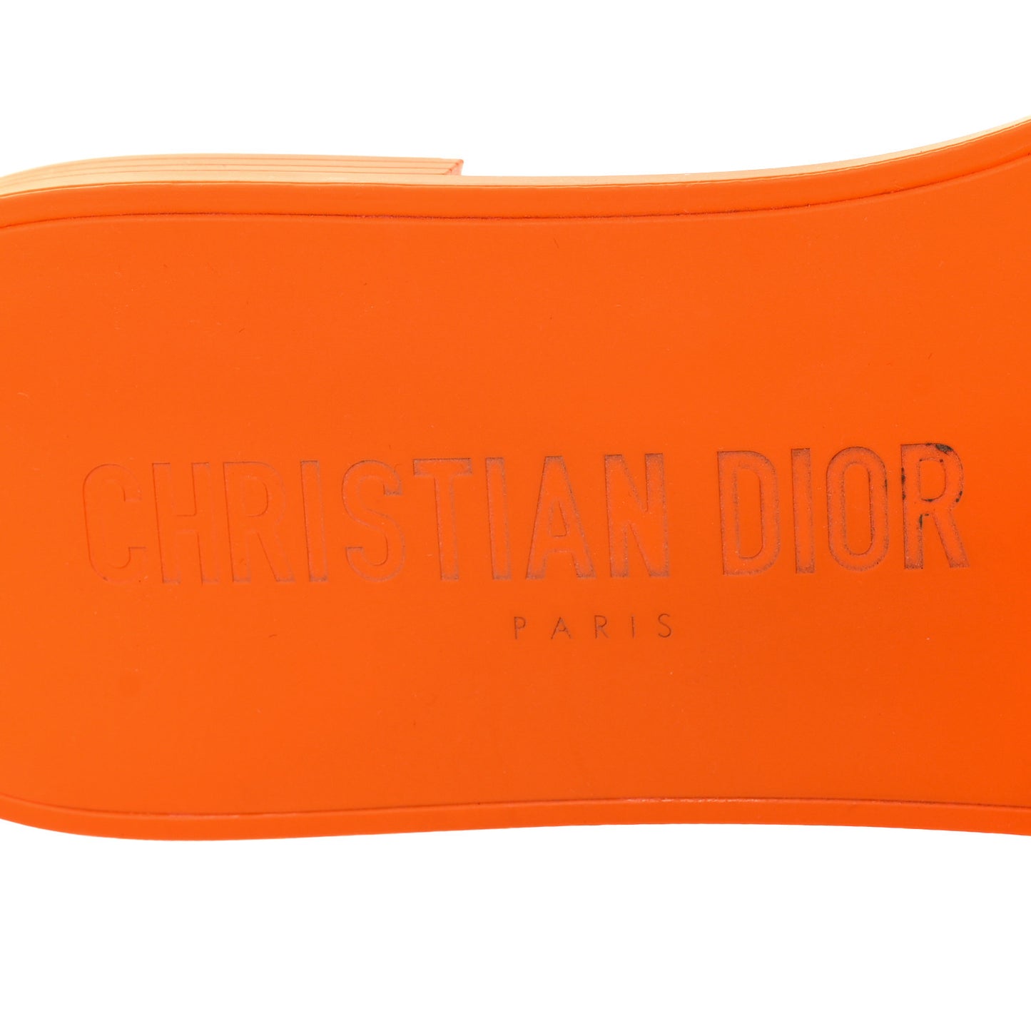 Technical Stretch Fabric Camouflage Dio(r)evolution Slide Sandals 39 Orange Fluo