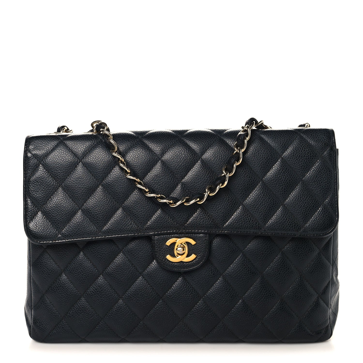 Chanel Caviar Jumbo Single Flap Black 1 of 11