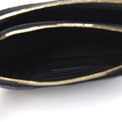 Saint Laurent Grained Lambskin Quilted Mini Becky Double Zip Bag Black 5 of 12