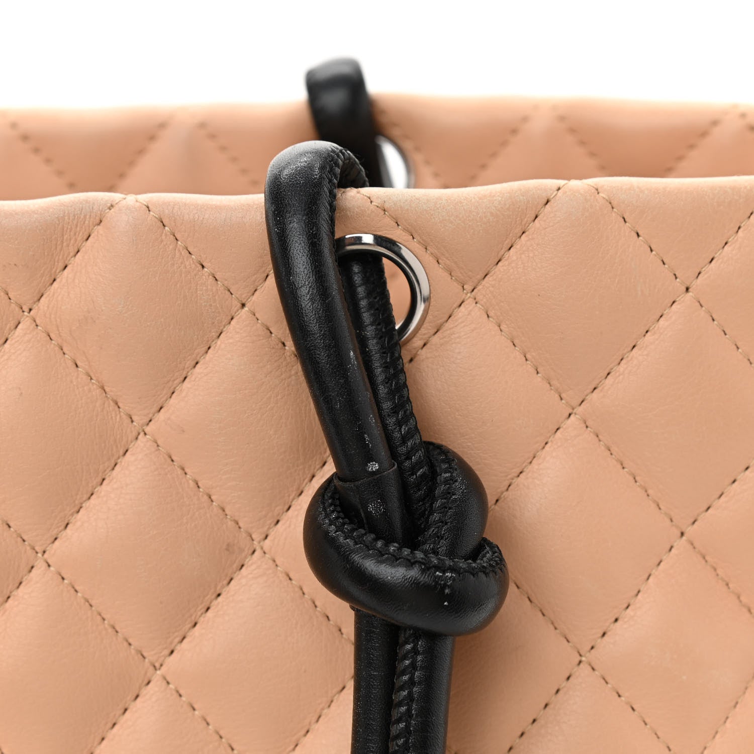 Chanel Calfskin Quilted Large Cambon Tote Beige Black 11 of 12
