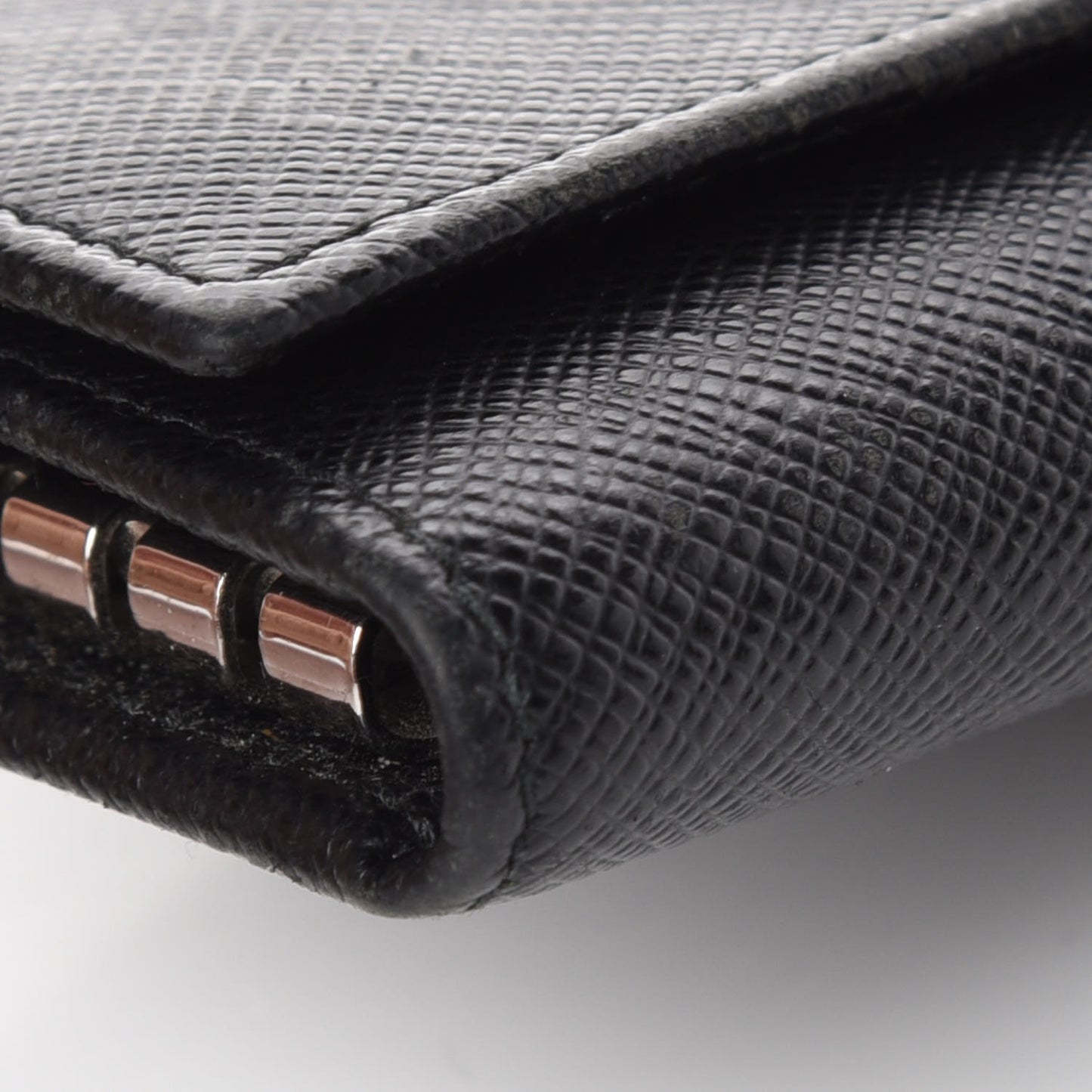Saffiano 6 Key Holder Black