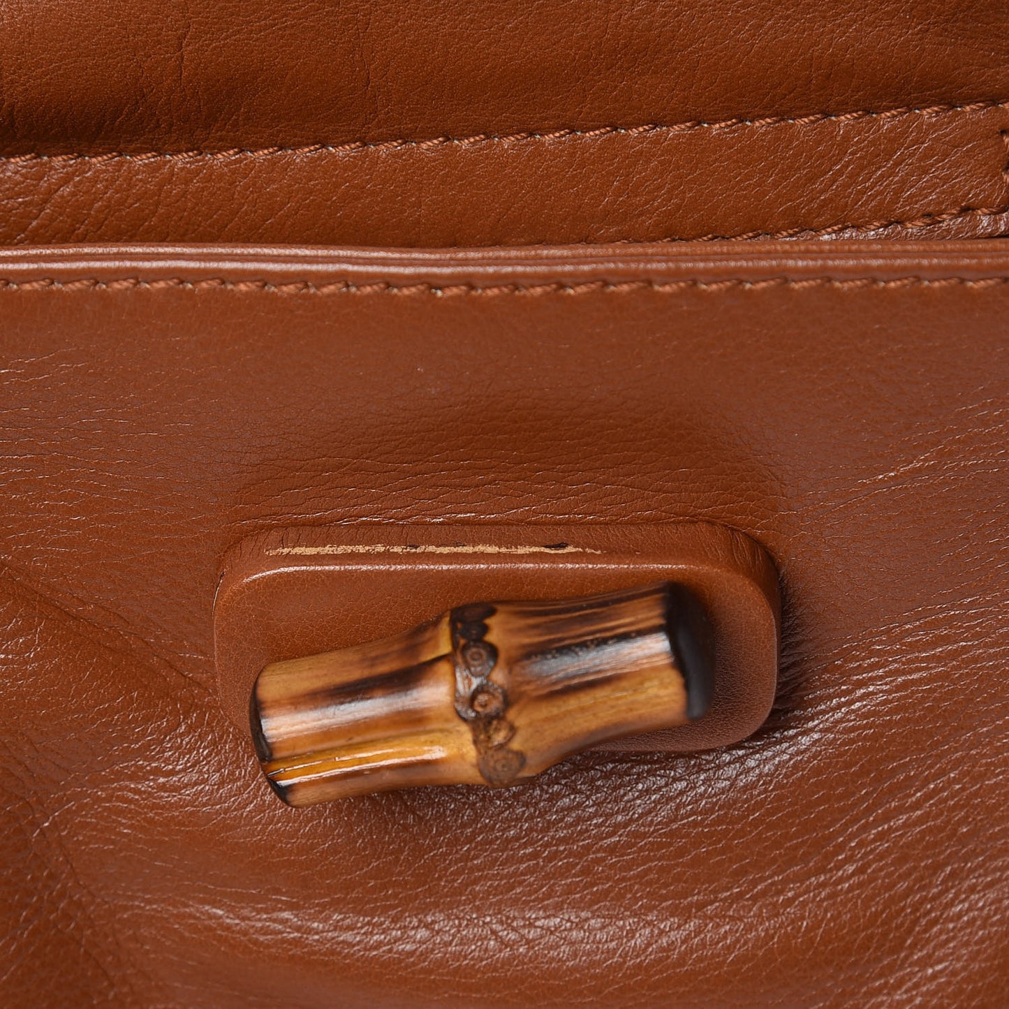 Calfskin Bamboo Backpack Brown