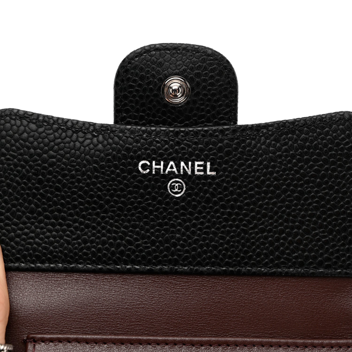 Chanel Caviar Quilted Compact Flap Wallet Black 7 of 9