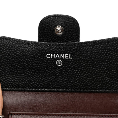 Chanel Caviar Quilted Compact Flap Wallet Black 7 of 9